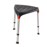 Κάθισμα Μπάνιου Αλουμινίου Τρίγωνο Αδιάβροχο SuperOrtho Black